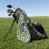 Tropische Toekan Vogels. Golfhanddoek (Groen)