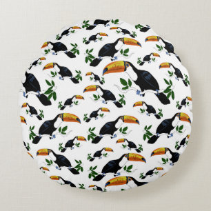 Tropische Toekans - Speelse Jungle Rond Kussen