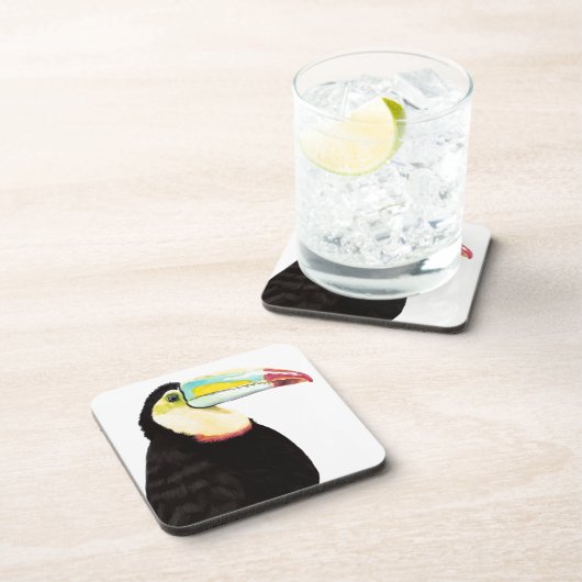 Tropische Toucan Bird Drankjes Onderzetter (Rechterzijde)