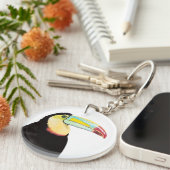 Tropische Toucan Bird Sleutelhanger (Voorkant Rechts)