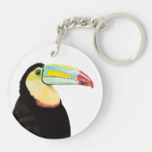 Tropische Toucan Bird Sleutelhanger (Achterkant)