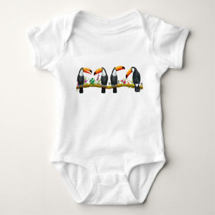Tropische Toucan Birds Baby One Piece Romper