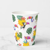 Tropische Toucan Cluster Paper Cup Papieren Bekers (Achterkant)