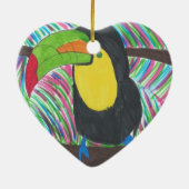 Tropische toucan keramisch ornament (Achterkant)