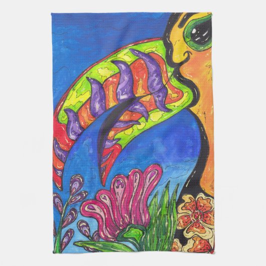 Tropische Toucan Kitchen Towel Theedoek (Verticaal)