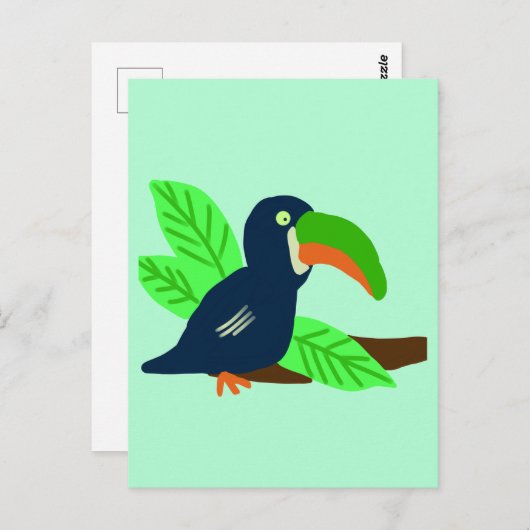 Tropische Toucan op tak Briefkaart (Voorkant / Achterkant)