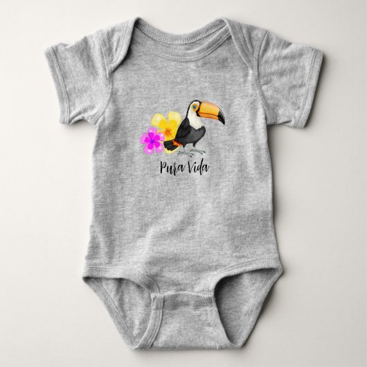 Tropische Toucan Pura Vida Design Romper (Voorkant)