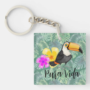 Tropische Toucan Pura Vida Design Sleutelhanger
