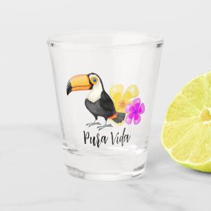 Tropische Toucan Pura Vida Shot Glas