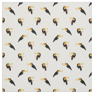 Tropische Toucans Exotische Vogels Zwart Wit Patro Stof