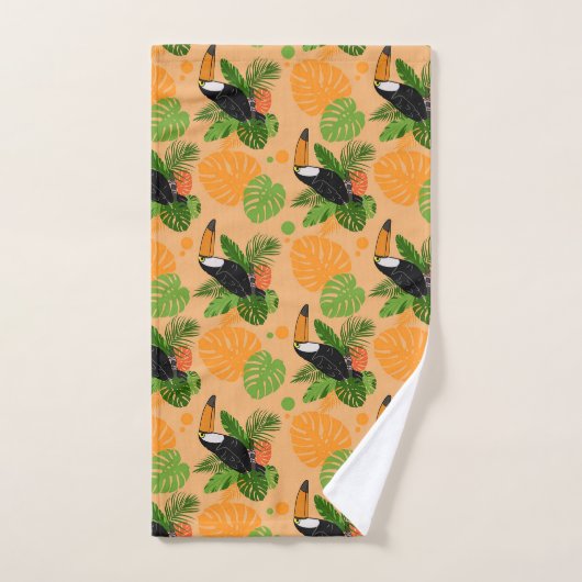 Tropische touccan Bird Seamless Pattern Bad Handdoek (Handdoek)