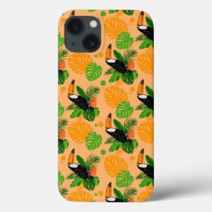 Tropische touccan Bird Seamless Pattern iPhone 13 Hoesje