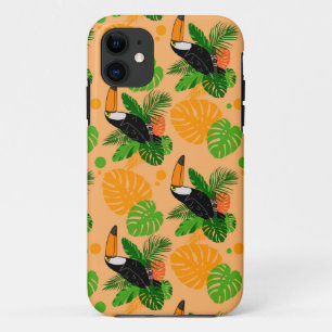 Tropische touccan Bird Seamless Pattern iPhone 11 Hoesje