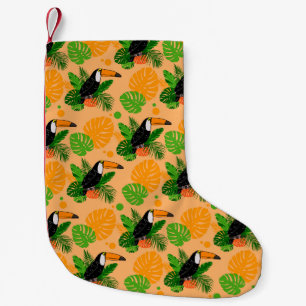Tropische touccan Bird Seamless Pattern Kleine Kerstsok