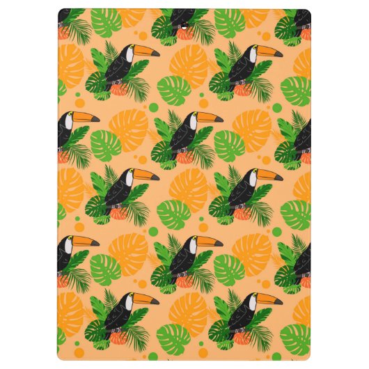 Tropische touccan Bird Seamless Pattern Klembord (Achterkant)