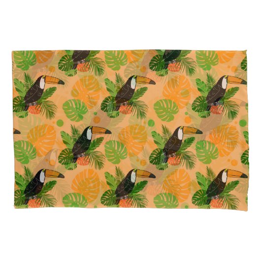 Tropische touccan Bird Seamless Pattern Kussensloop (Voorkant)
