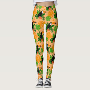 Tropische touccan Bird Seamless Pattern Leggings