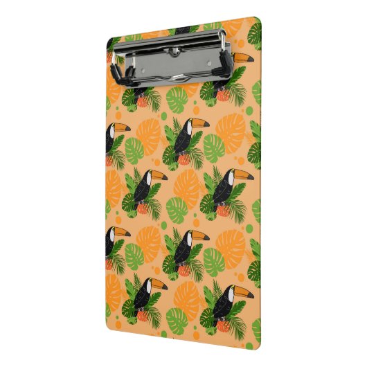Tropische touccan Bird Seamless Pattern Mini Klembord (Angled2)