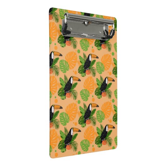 Tropische touccan Bird Seamless Pattern Mini Klembord (Schuin)