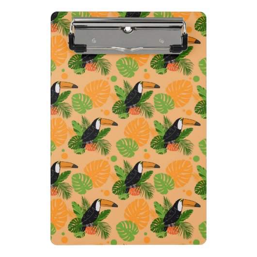 Tropische touccan Bird Seamless Pattern Mini Klembord (Voorkant)