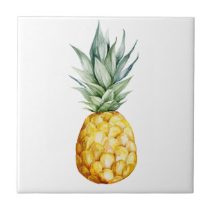 Tropische trendy Waterverf ananas Tegeltje