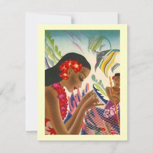 Tropische trouw Save The Date Luau-aankondigingen Kaart (Voorkant)