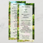 Tropische tuin bij Lake Wedding Program Programma (Voorkant / Achterkant)