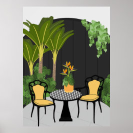 Tropische Tuin Binnenplaats Poster
