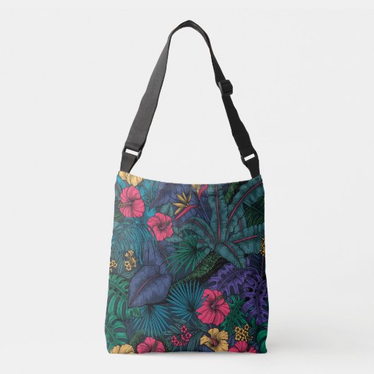 Tropische tuin crossbody tas (Voorkant)