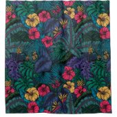 Tropische tuin douchegordijn (Voorkant)