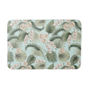 Tropische tuin Floral Orchid en Palm Pattern Badmat