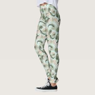Tropische tuin Floral Orchid en Palm Pattern Leggings