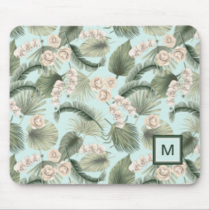 Tropische tuin Floral Orchid en Palm Pattern Muismat