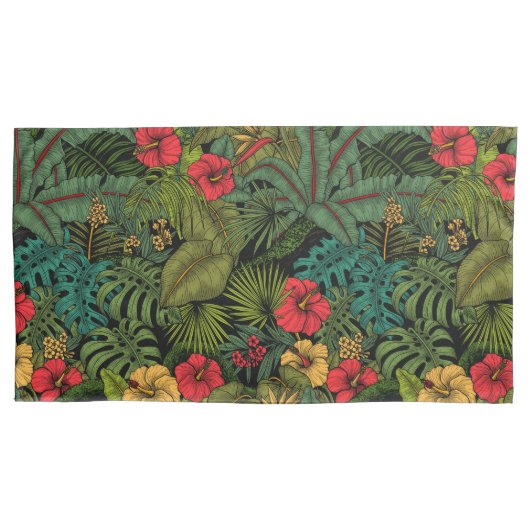 Tropische tuin kussensloop (Voorkant-Links)