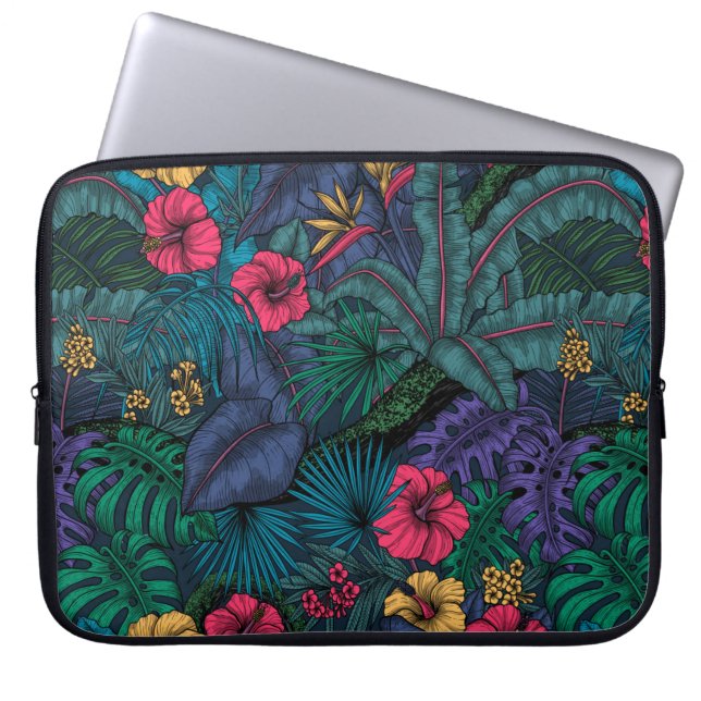 Tropische tuin laptop sleeve (Voorkant)