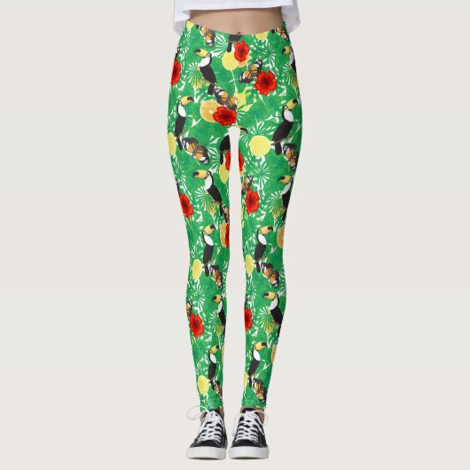 Tropische tuin leggings (Voorkant)