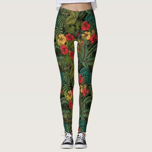 Tropische tuin leggings (Voorkant)