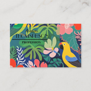 Tropische Tuin Modern Expressionisme Kunstwerk Visitekaartje