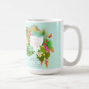 Tropische tuin Monogram Groen Koffiemok