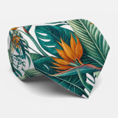 Tropische tuin paradijsvogel stropdas (Opgerold)