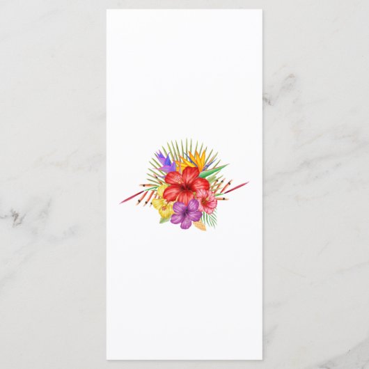 Tropische tuin Paradise Menu (Achterkant)