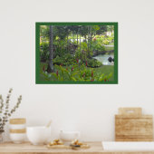 Tropische tuin Scene Poster (Keuken)