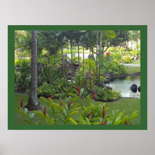 Tropische tuin Scene Poster (Voorkant)