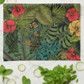 Tropische tuin theedoek (Gevouwen)