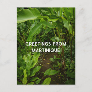 Tropische tuin van Martinique, reizen Briefkaart