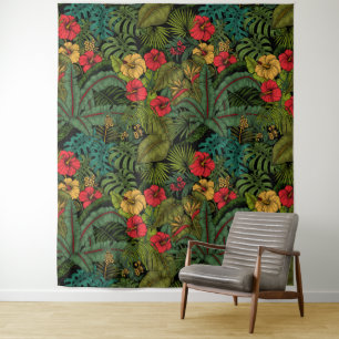 Tropische tuin wandkleed