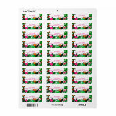 Tropische tuinbladeren & Adresetiketten Etiket (Full Sheet)