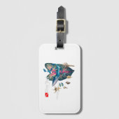 Tropische uitnodiging bagagelabel (Voorkant (verticaal))