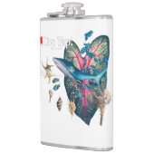 Tropische uitnodiging heupfles (Links)