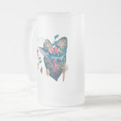 Tropische uitnodiging matglas bierpul (Voorkant links)